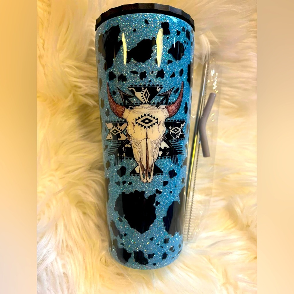 34 oz Handmade epoxied/glittered Tumbler-NEW